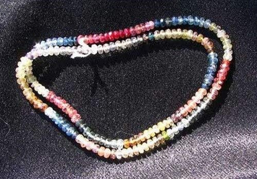 Sexy Fancy Sapphire Faceted Bead Strand 53cts ( 183 Beads ) for Jewelry Making