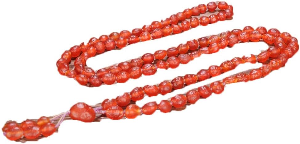Persimmon Red Agate Original Stone Necklace Sweater Chain Beads Multi-Circle Bracelet Bracelet Necklace Liangshan Natural South Red Agate