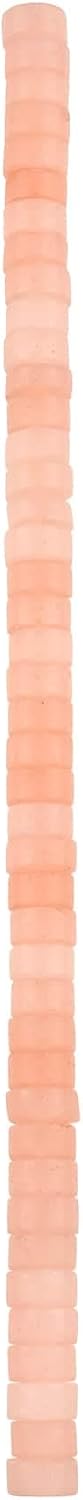 Bead Landing Pink Quartz Matte Heishi Beads, 12 Pack