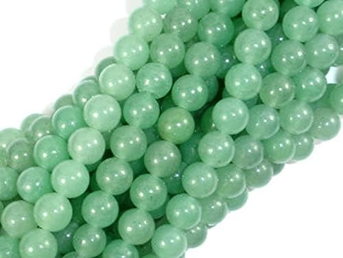 13 inch Strand of Natural gem Green Aventurine, 8mm Round Smooth Beads for DIY Jewelry Making. | Beads_04120