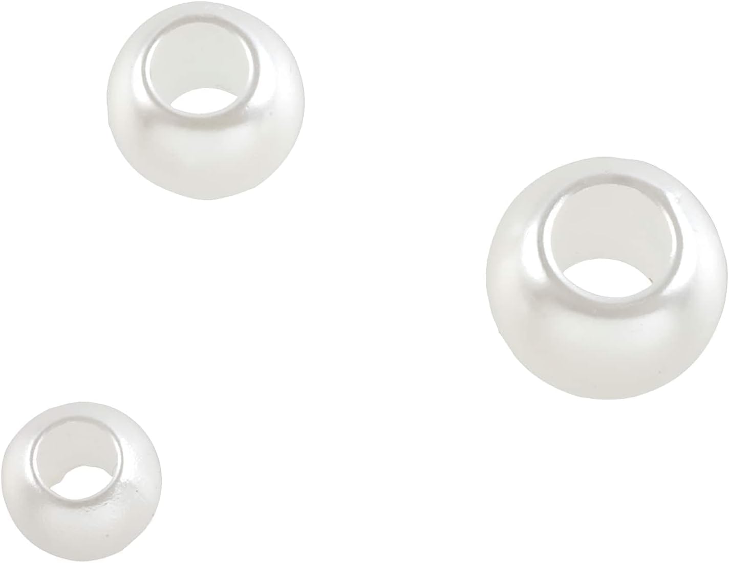 Bead Landing White Pearl Plastic Round Craft Beads, 12 Pack