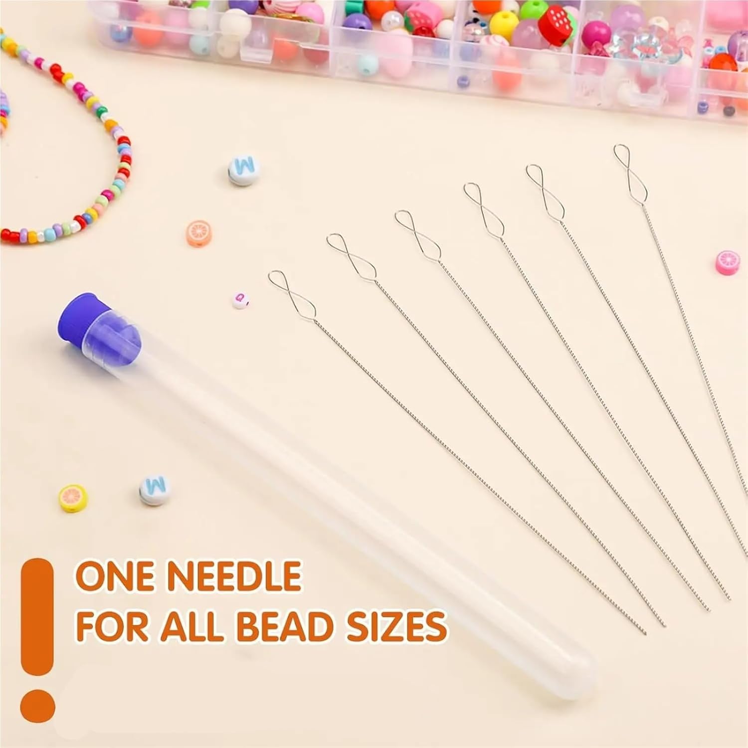 Beading Needles 4/8/12set* 6Pcs Beading Needles Collapsible Eye Twist Seed Bead Twisted Wire Needle for Jewelry Making(12set)