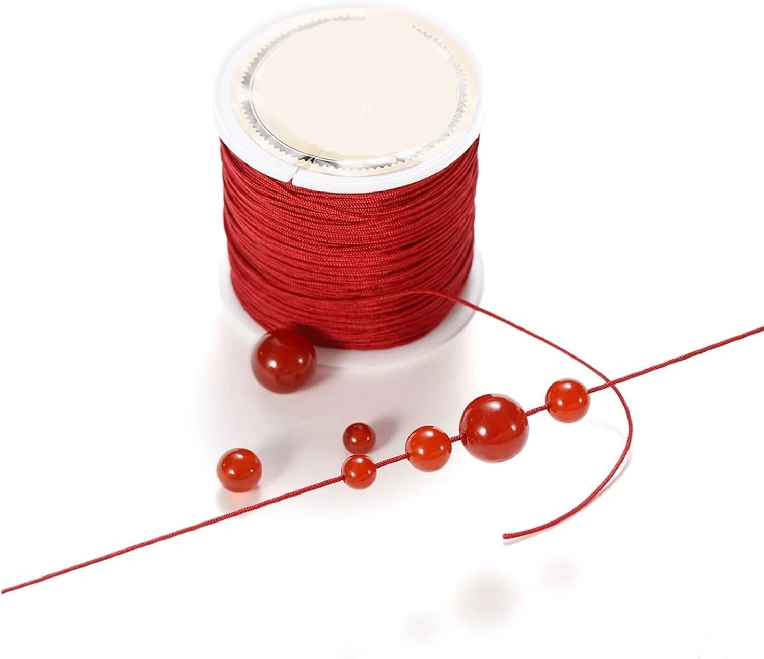 Nylon String 100pcs *100M 0.8mm Nylon Thread Cord Chinese Knot Bracelet Braided String for Tassel Beading Jewelry Making(Gray)