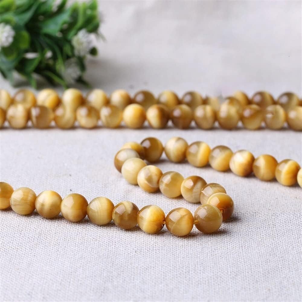 Natural crystal golden tiger eye stone loose beads DIY jewelry accessories 8A golden tiger eye stone semi-finished product 1strip semi-finished beads ( Color : 6A , Size : 18MM/bar (about 13 pieces) )
