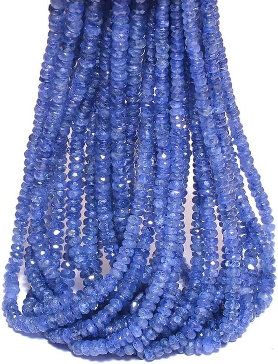 13 inch Strand of Natural gem Blue Sapphire, 2.5-3.5mm rondelle Faceted Beads for DIY Jewelry Making. | Beads_01937