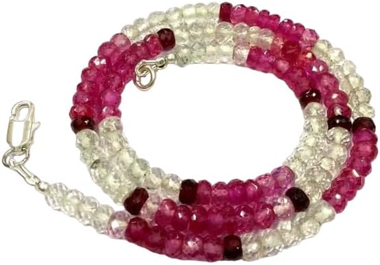 Hand_Crafted Natural Corundum RONDELLE Faceted Beads 6mm 30 Inch Long String Jewelry Making Beads for Necklace YO-NECK-22294