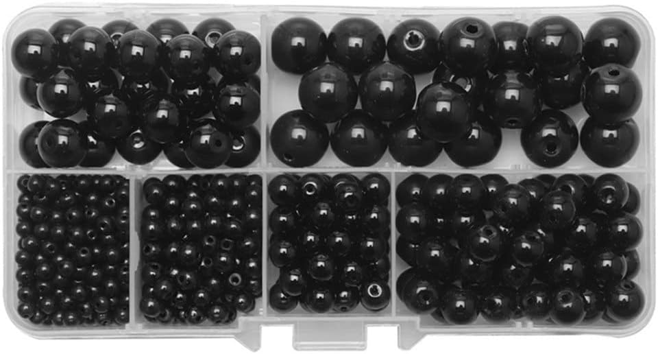 Round Beads Smooth 3/4/6/8/10/12MM Gl Loose Beaded Beading Jewerly Making Charms Bracelets Accessories (Color : A, Size : One Size)