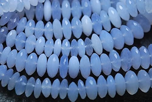 13 inch Strand of Natural gem Chalcedony, 9-11mm rondelle Faceted Beads for DIY Jewelry Making. | Beads_03414