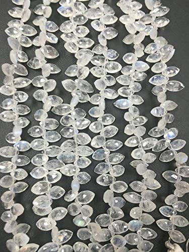 rainbow moonstone faceted marquis beads 5x10mm 10''