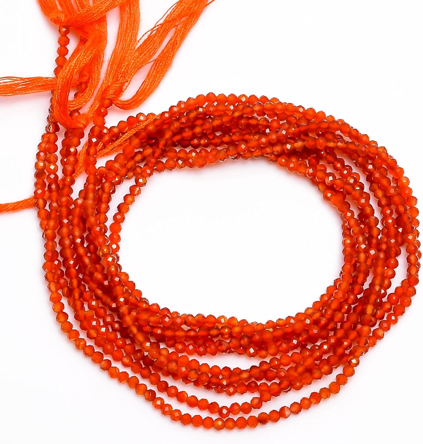 2.5mm Natural Red Onyx Faceted Round Rondell Beads for Jewelle 33 cm 50 Strand CHIK-STRD-87588