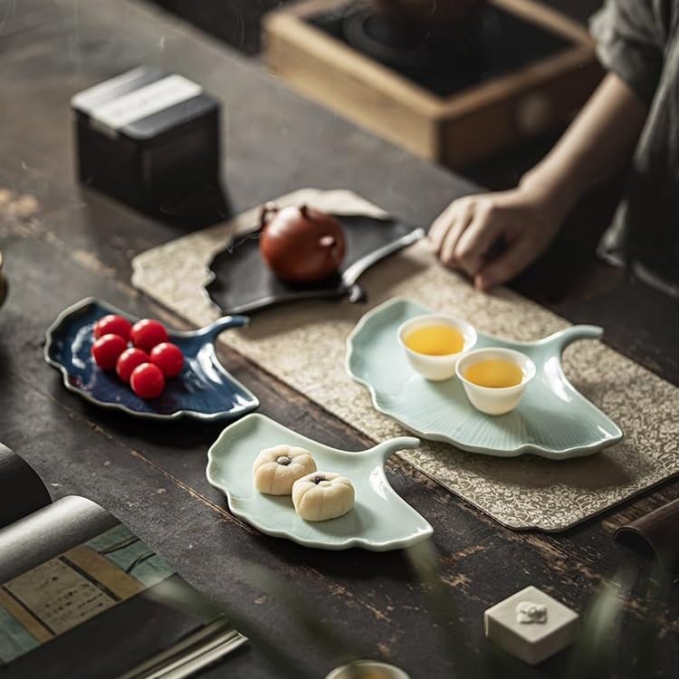 Foodtray Chinese Wedding Cake Table Ancient Style Exquisite Tea Shop Tray Snack Plate Dessert Decoration Ornaments Dining Serving(A,Small)