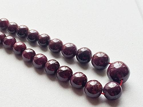 Ruby Round Beads Necklace, Original Ruby Round Balls, Ruby Necklace, 9mm to 17mm Plain Ruby Beads, 10 Inch Strand