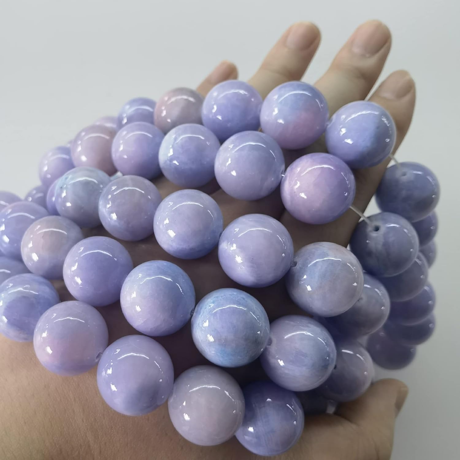 Bodhi Purple Jadeite Loose Beads Purple Chalcedony Crystal Beads Handmade DIY Word Beads Bracelet String Trendy Jewelry Materials (Color: A, Size: 6mm) (A 8mm)