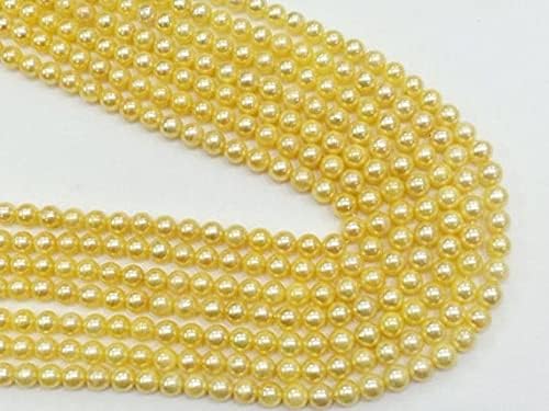 1 Strand Natural Natural Pearls, Original South Sea Pearls Non Treated Smooth Round Balls, 7-8mm 6