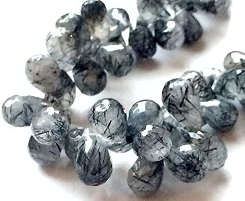 BEADS GEMSTONE 1 Strand Natural Rutile Quartz Necklace, 5x7mm To 11x7mm 4 Inch Code-HIGH-16724