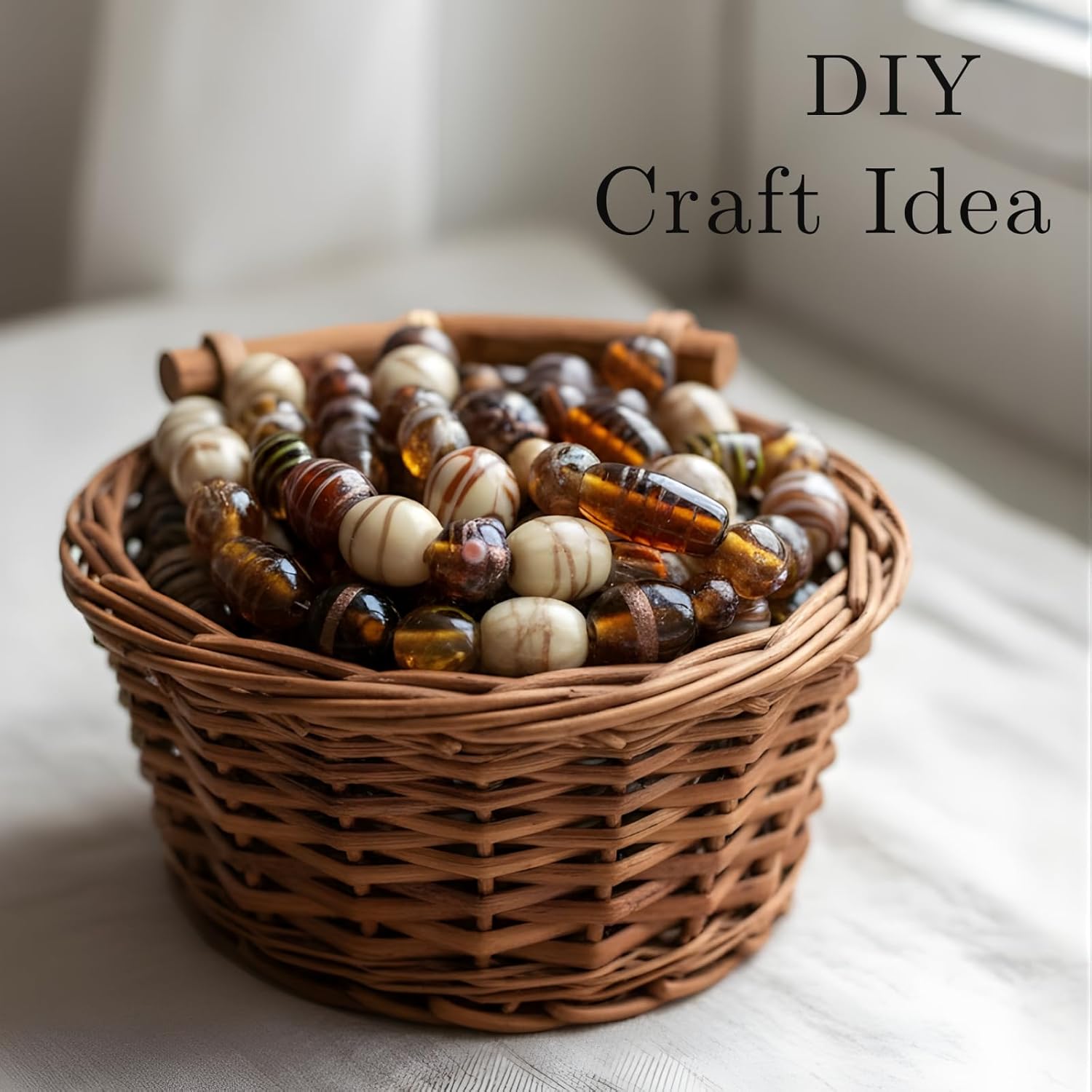 Handcrafted Brown Lampwork Glass Beads | Mixed Shape Artistic Brown Bead Collection | Available in 50 Strands | Handmade Decorative Beads for Jewelry Making & DIY Crafts.