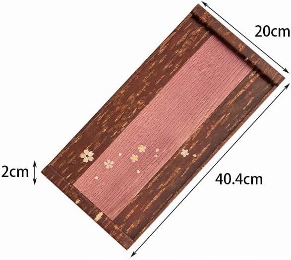 Cafeteria Tray Kakunodate Birch Cherry Bark Round Retro Stitching Retro Tea Table Dessert Plate Meal Tray Serving Trays(D)