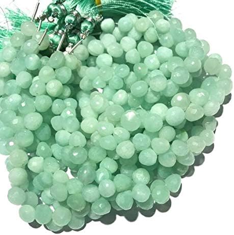 Amazonite Beads Onion Shape 7.5 to 8.5 mm Natural Amazonite Onion Shape Beads Faceted Loose Amazonite Gemstone Beads Full 8