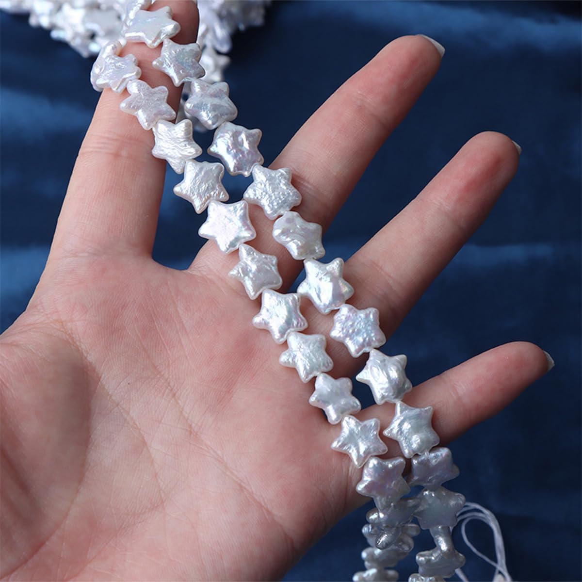 11-12mm Natural Baroque Star Freshwater Pearl Beads for DIY Jewelry Making – For Men, Women Necklaces - (Color: White/Size: 11-12mm)
