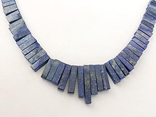 Beads Gemstone 1 Strand Natural Lapis Lazuli Fancy Sticks, Lapis Lazuli Plain Rectangle Necklace, 13-42mm, 8 Inch Code-HIGH-17496