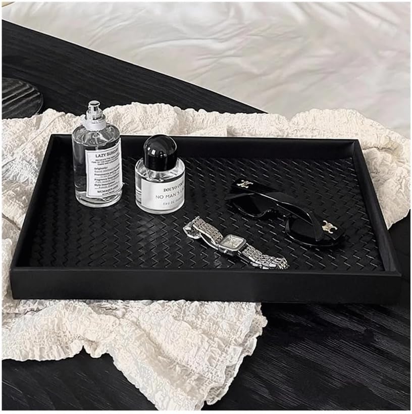 Trays Black Wooden Tray Rectangular Aromatherapy Jewelry Necklace Display Tray Object Storage Tray Bathroom Bath Dessert Juice Tray They are Perfect for Serving Guests Drinks and app