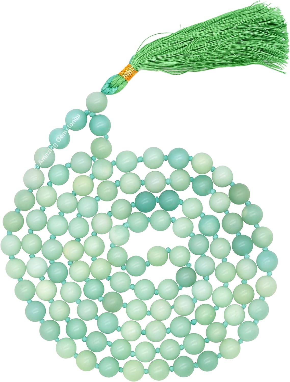 Amazing Gemstone Japa Mala 108 Prayer Beads Necklace and Wrist Mala Bracelet for Meditation
