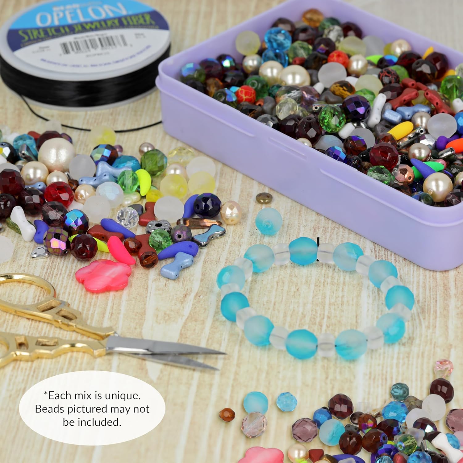 The Beadsmith Box of Beads – Glass Beads Assortment in Varying Shapes, Colors, and Sizes, 10 Pounds