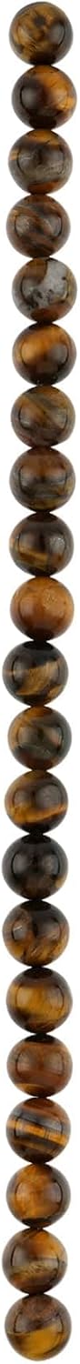 Bead Landing Yellow Tiger's Eye Round Beads, 12mm, 12 Pack