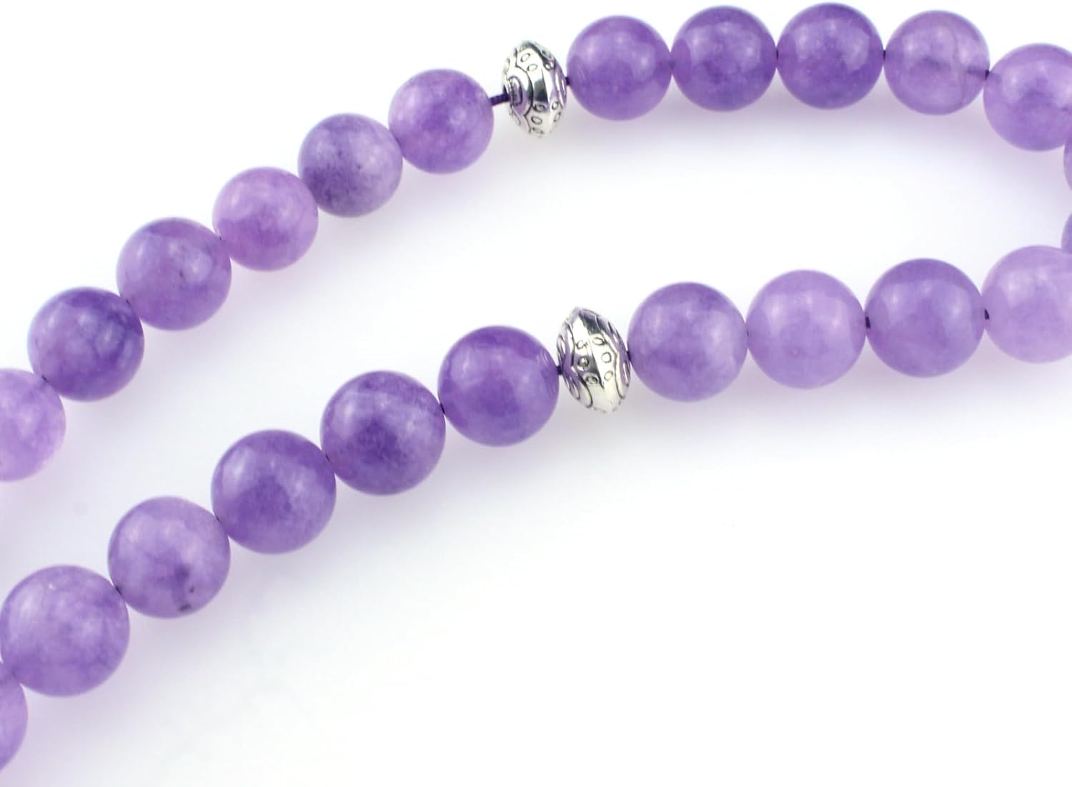 Muslims Islamic Dhikr 33 Tasbeeh Tasbih Prayer Beads, Purple Jade Stone Beads with Tassel