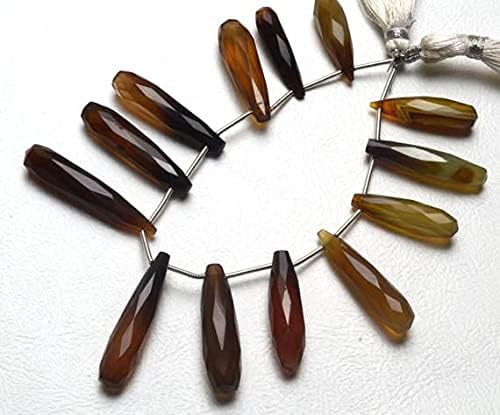 Beads Gemstone 1 Strand Natural 7 Inch Long Strand,Superb Brown Color CHALCENY Faceted Big Drops Shape Beads Briolettes 24 to 33 MM Code-HIGH-29178