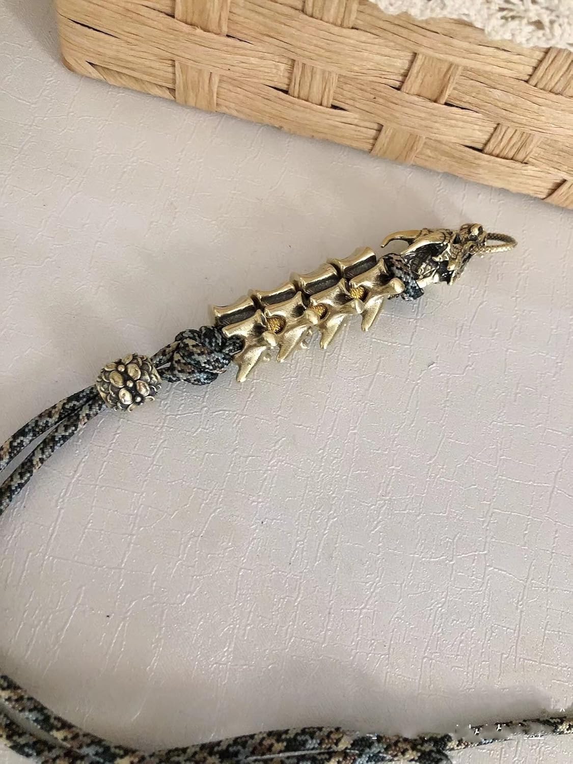 Brass bead EDC Bead gold dragon DIY keychain Paracord Keychain Bead,Lanyard Bead,Brass Charms