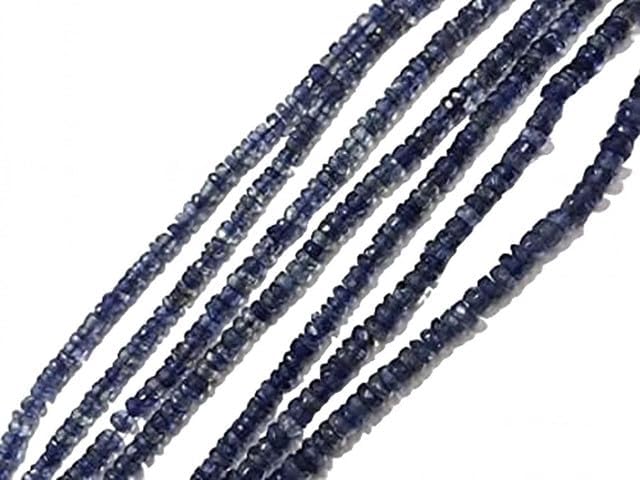 Iolite Faceted rondelle Loose Gemstone Beads 3-4mm 13inch lot of 10 Strands CHIK-STRD-95217