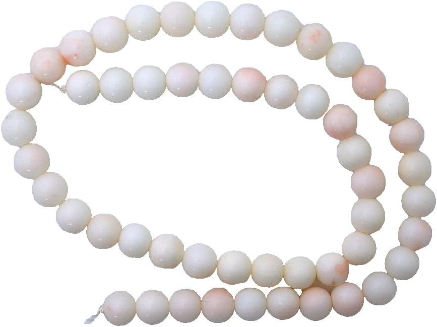 7.5mm to 8mm Round Genuine Italian Angel Skin Coral 15