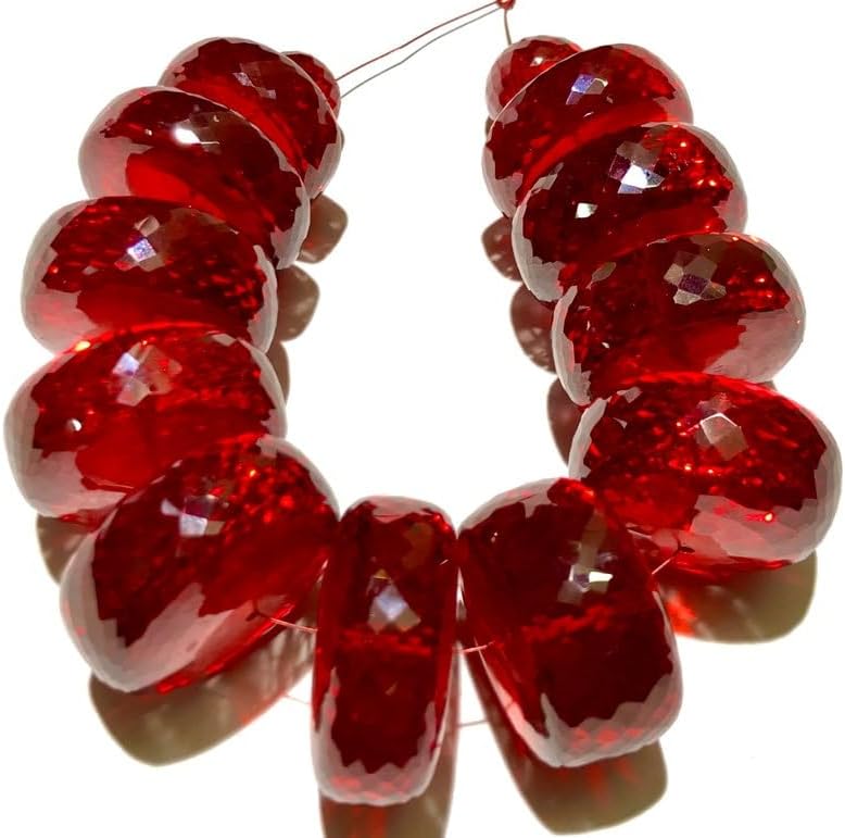 Natural Zircon rondelle Faceted Beads 15x30-14x15mm 13 Pieces Long String Jewelry Making Gemstone Beads for Necklace Bracelet