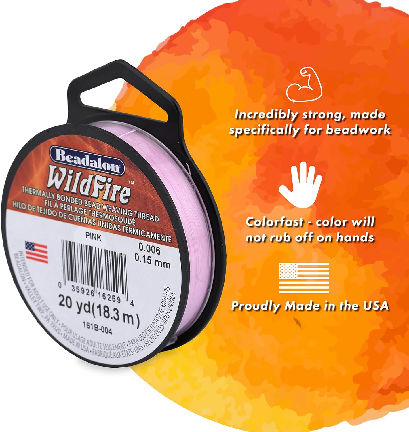 Beadalon Wildfire, 0.006 in, 0.15 mm, Break Strength 10 lb / 4.5 kg, Beige, 300 yd / 274.3 m