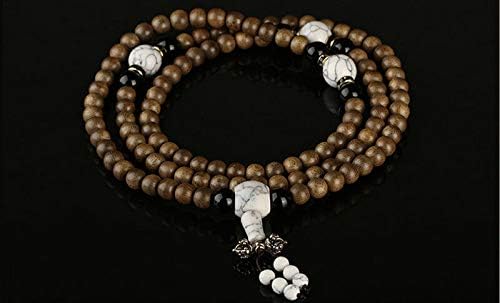GLW Indonesia Genuine Wild Agarwood Aloewood 7 Mm Malas Meditation Prayer Beads#4950