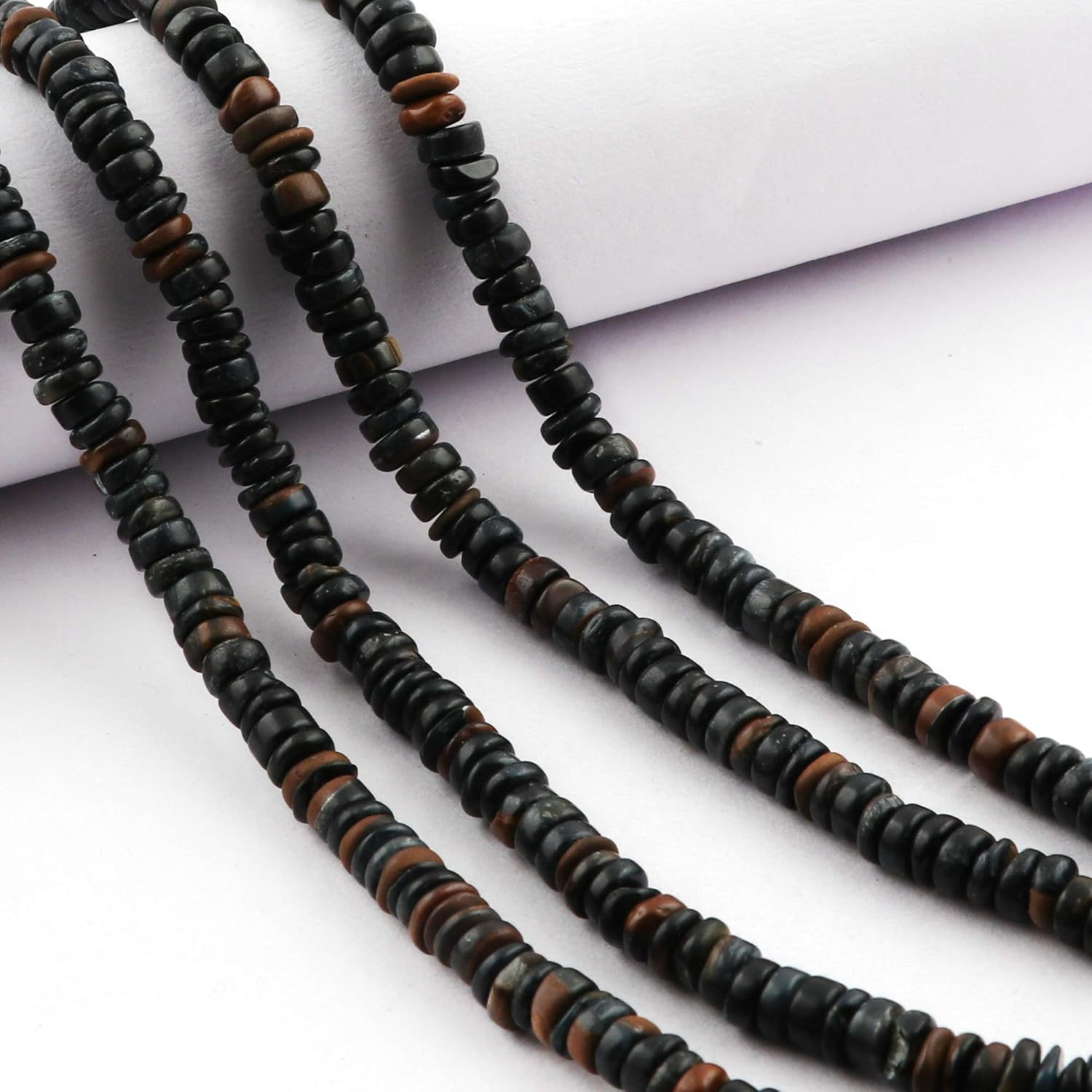 Pietersite Beads Supply Jewelry, 10 Strands Bunch Beads, Smooth Polished Beads Strands, Heishi Tyre Beads Making Jewelry, Loose Beads Strands For Girls.