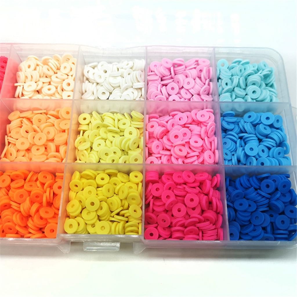 6mm Soft Pottery Slice DIY Beaded Disc Colorful Bohemian Jewelry Hand Necklace Spacer