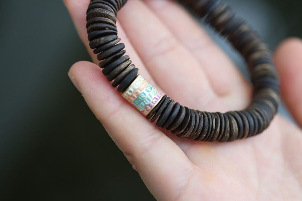 Agarwood Hainan Yingge Green Chess Agarwood Flake Bead Strand Buddha Bead Rosary Bead