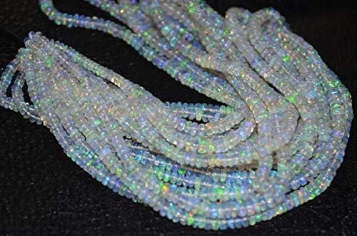AAA Very fine Quality Ethiopian Opal Smooth Roundel, 3 to 5 mm,16 inch Strand Code-HIGH-45679