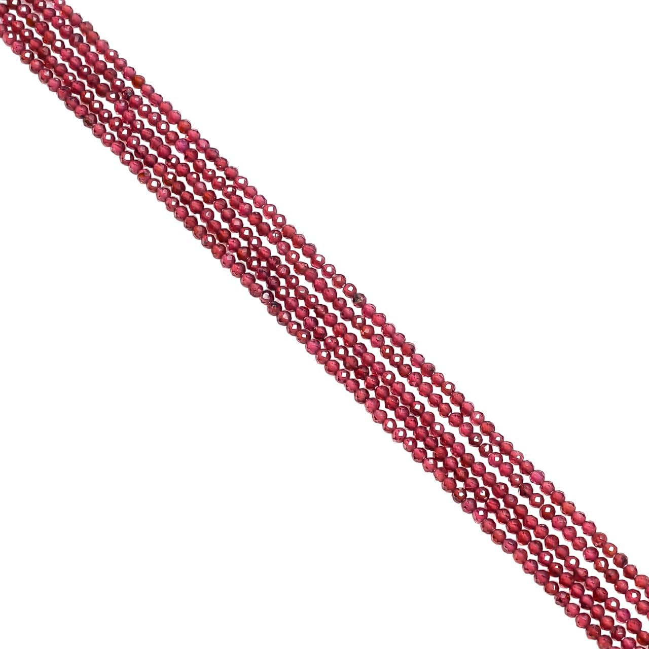 2.5 mm Natural Rhodolite Garnet Faceted Round Rondelle Beads 33 cm 50 Strand CHIK-STRD-87528