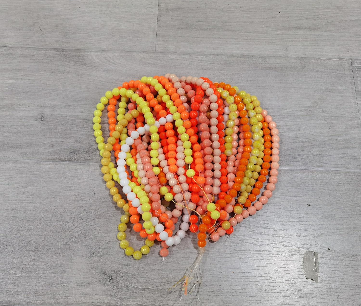 10mm 40pcs Mixed Glass Beads - 20 Strand Set for DIY Jewelry Making - Women’s Accessories - (Color: Mixed Color 7 / Size: 10mm)