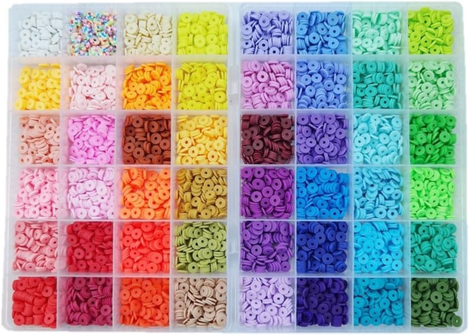 4800 Pieces of Clay Beads Polymer Handmade Jewelry Bracelet DIY Accessories