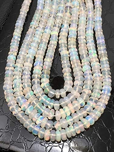 Ethiopian Opal Plain Rondelle 4 to 5 mm 16 Inch Long/Ethiopian Opal Beads/Welo Opal Beads/Fire Opal Beads/Rondelle Opal Code-HIGH-42894