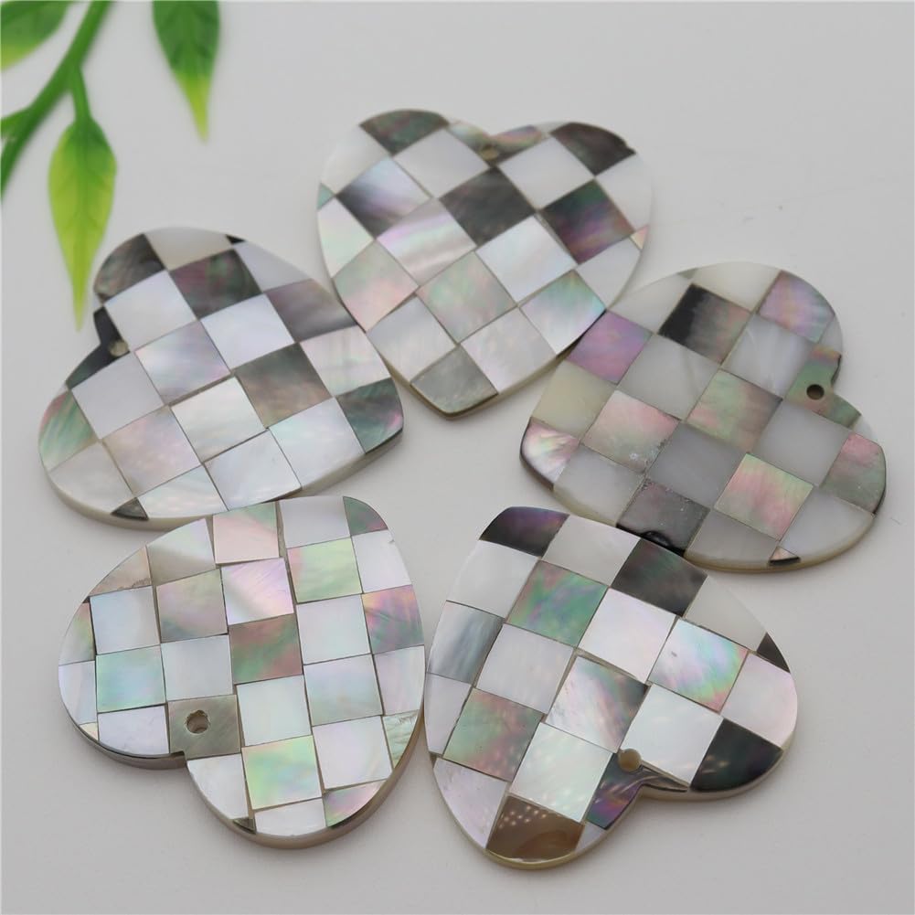 Natural Seawater Shell Beads Splicing Heart for Jewelry Making DIY Necklace Earring Bracelet Pendant Splicing Plane 29mm 100 Pieces