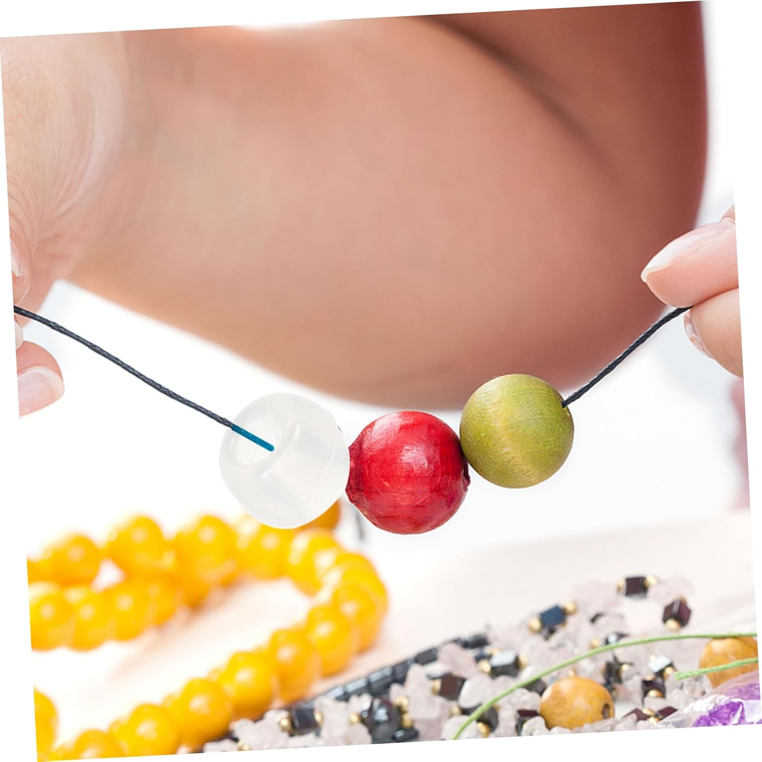 VILLCASE 10000pcs Changing Beads Uv Beads Kit Plastic Uv for Jewelry Making Magically Translucent Dark