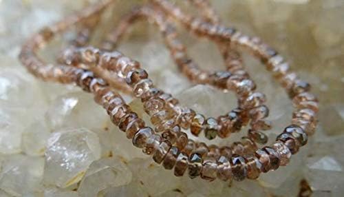 pink green brown blush andalusite faceted rondelles | 2mm | sold in sets of 30 beads