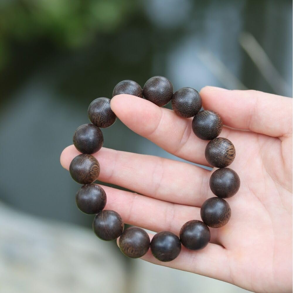 Agarwood 15mm Brunei Snakeskin Agarwood Strand Buddha Bead Rosary