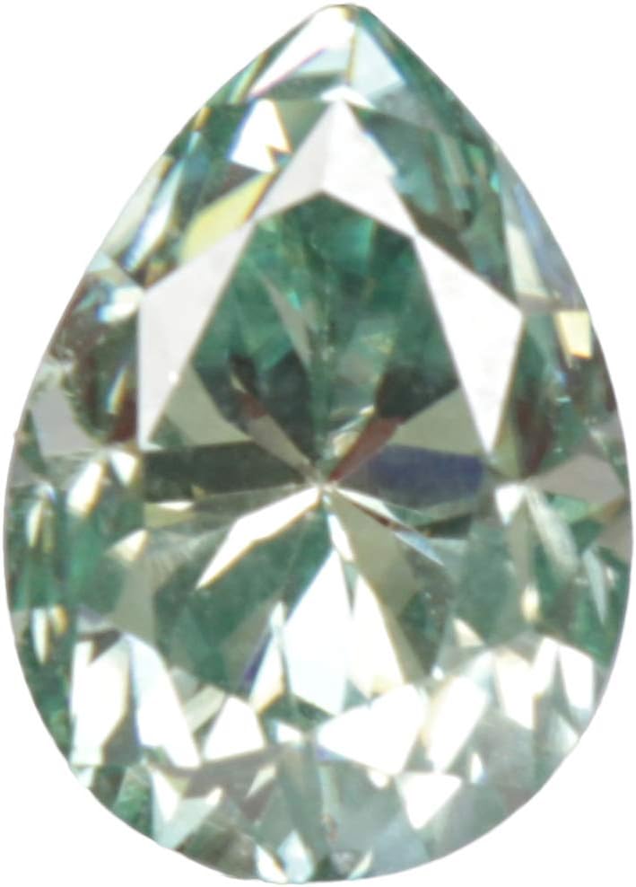 GEMHUB Blue Moissanite 3.50 Carat Brilliant Pear Cut Moissanite for Ring Pendant Making