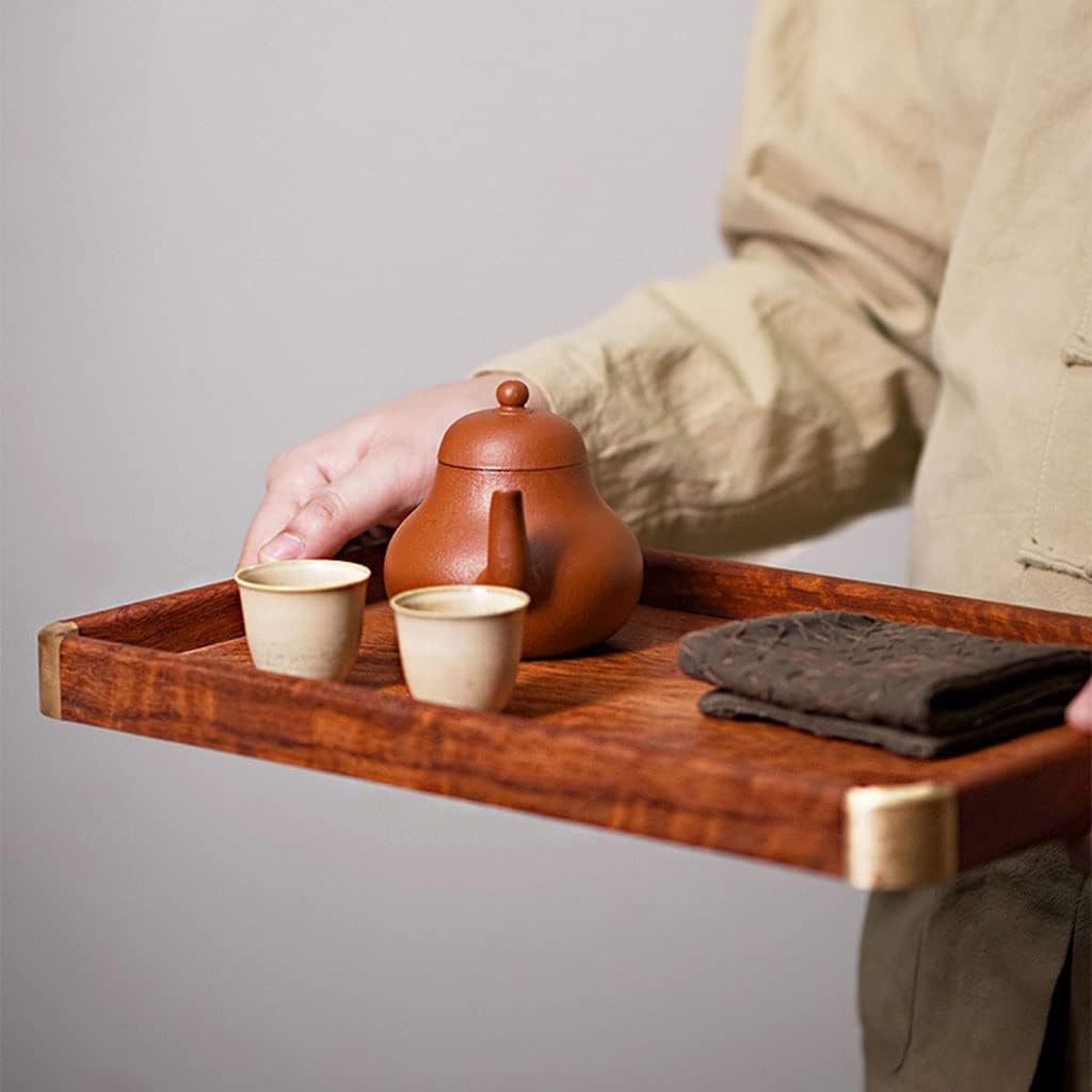 Tray Large Serving Tray, Tray with Handle, Rectangular Butler Tray for Breakfast in Bed, Coffee Table Decoration, Party Serving Trays(C,Small)